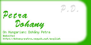petra dohany business card